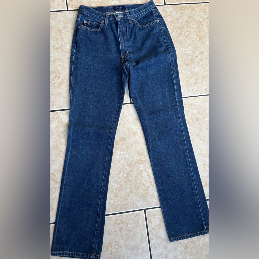 GUESS Dark Blue Straight Leg Jeans Size 29
